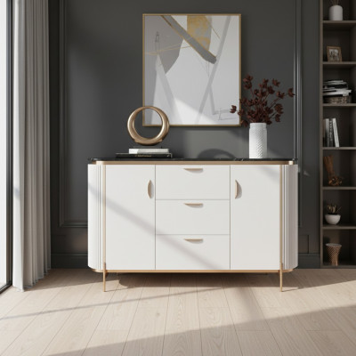 Buffet Commode Buffet Bois Moderne Blanc Salon Commodes de Chambre nouveau