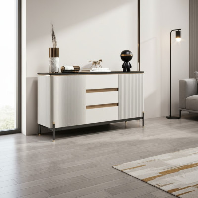Commode Buffet blanc Armoire en bois Mobilier Ameublement Buffet de luxe neuf