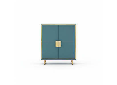 Buffet moderne bleu, commode de salon étagères de luxe mobilier neuf