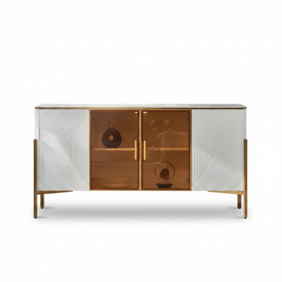 Commode Étagères Design Mobilier Salon Bois Nouvelle Buffet Armoire