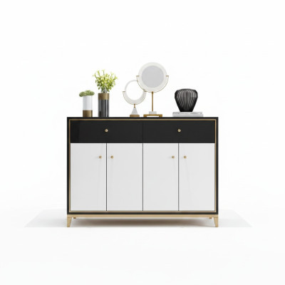 Commode Armoire Buffet Blanc Moderne Commodes Salle à manger Bois Luxe Nouveau
