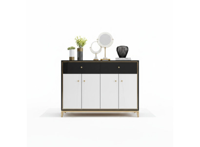 Commode Armoire Buffet Blanc Moderne Commodes Salle à manger Bois Luxe Nouveau