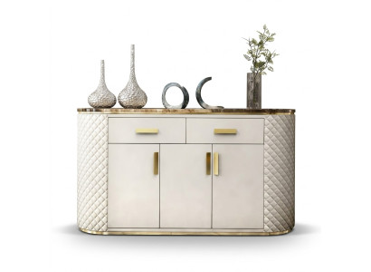 Commode Design Armoire en bois Luxe Buffet bas Bahut Blanc neuf