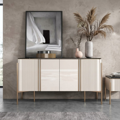Commode en bois Garde-robe design Étagère moderne Buffet commode