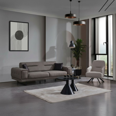 Ensemble de canapé de luxe 2 pièces Fauteuil Canapé de luxe Trois places Aménagement de salon