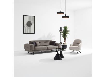 Ensemble de canapé de luxe 2 pièces Fauteuil Canapé de luxe Trois places Aménagement de salon