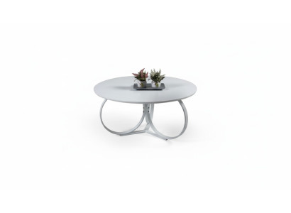 Table basse blanche ronde Table de salon Mobilier de designer Mobilier moderne