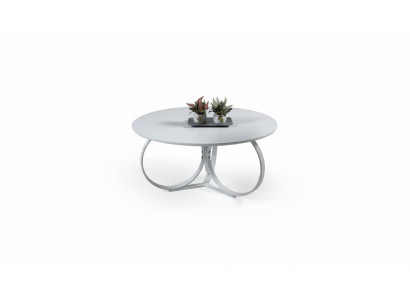 Table basse blanche ronde Table de salon Mobilier de designer Mobilier moderne