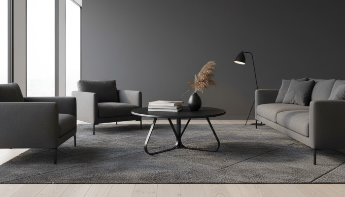 Salon Table basse noire Mobilier moderne de designer Mobilier de luxe
