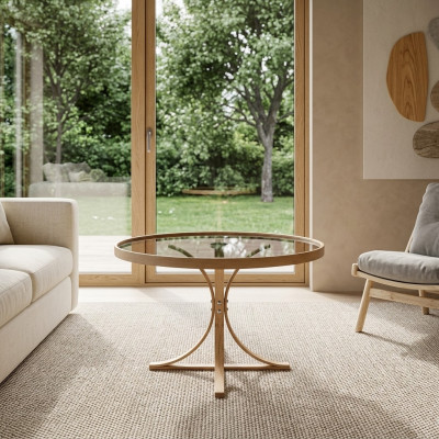 Table basse de designer moderne ronde Mobilier de luxe Table basse Salon