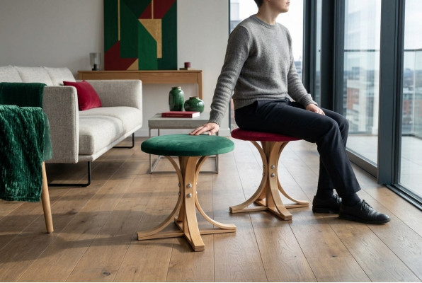 Designer 2x Tabouret Mobilier complet Salon moderne Meubles de luxe