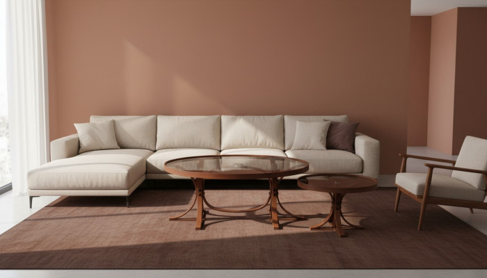 2x Tables basses Salon Complet Mobilier de Luxe Designer Style Moderne