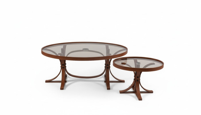 2x Tables basses Salon Complet Mobilier de Luxe Designer Style Moderne