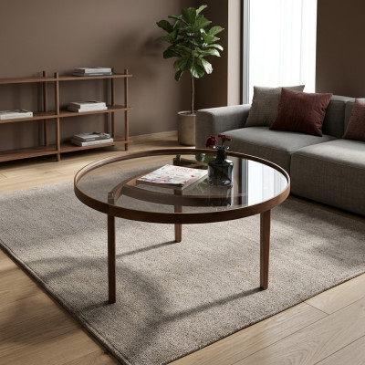 Table basse Salon de luxe Table d'appoint Design Mobilier Table en verre