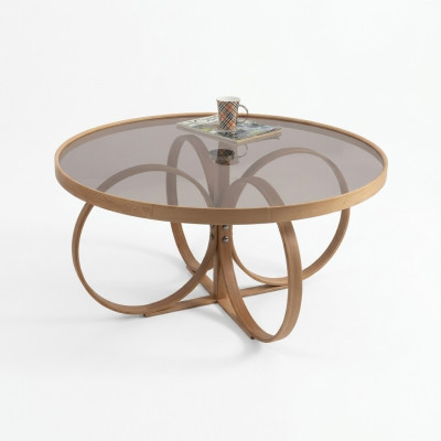 Salle de séjour Table basse de salon Table basse ronde de designer Table en verre Mobilier de luxe
