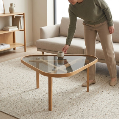 Table basse design Table basse Table basse de luxe Mobilier moderne Table en verre Ameublement