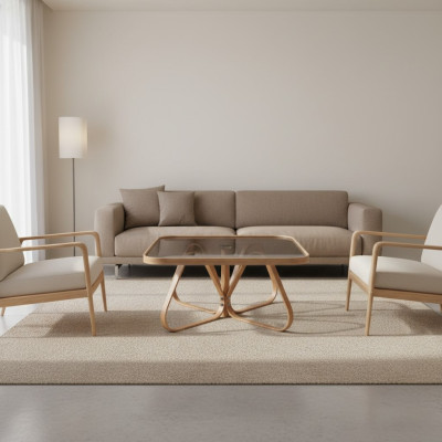 Mobilier moderne Table basse Designer Mobilier de luxe Table en verre Table basse