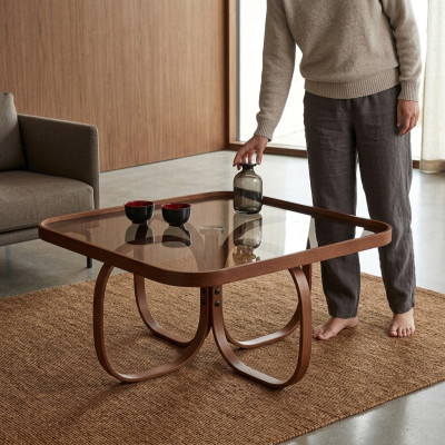 Meubles design Table basse Table d'appoint Table de salon de luxe en verre