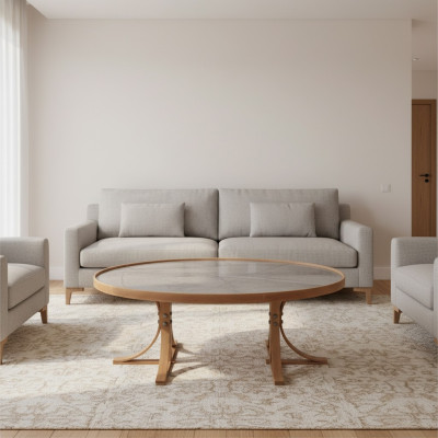 Salon de luxe Table basse en bois Table basse Mobilier Meubles modernes