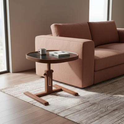 Table d'appoint brune de designer en bois Table basse Table basse neuve pour salon