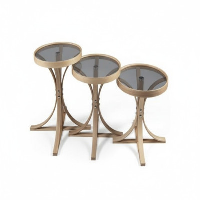 Salle de séjour Complet 3x Tables basses Table basse de luxe Tables Ameublement