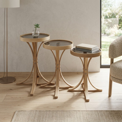 Ensemble de salon 3 pièces Complet 3x Tables basses Table basse de luxe Ameublement