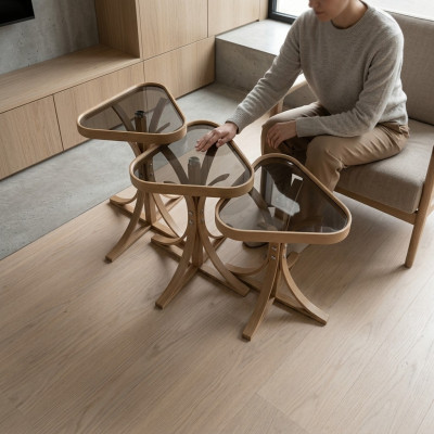 Luxe Complet 3x Tables basses Luxe Table basse de salon Luxe Ameublement