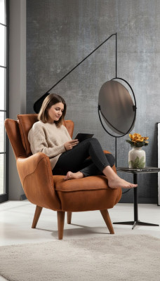 Fauteuil Design Canapé Luxe Salon Rembourrage Siège Moderne Mobilier nouveau