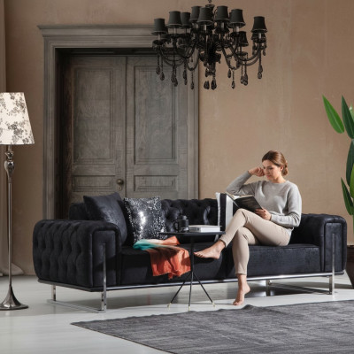 Canapé canapé trois places design Chesterfield meubles de luxe canapés rembourrés salon