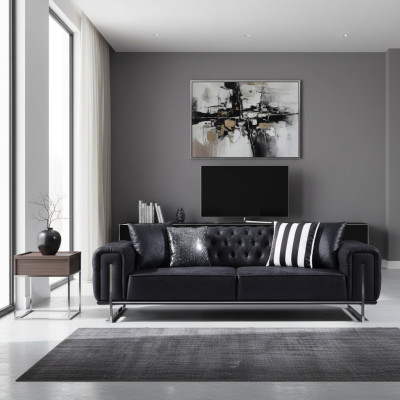 Canapé canapé trois places design Chesterfield meubles de luxe canapés rembourrés salon
