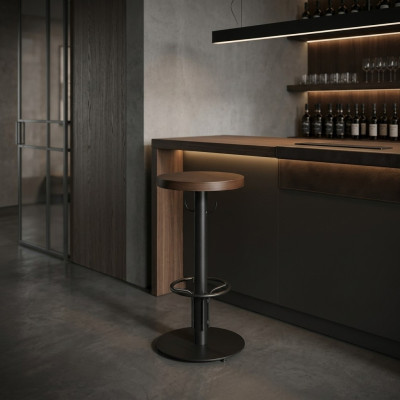 Table de bar Table de bar ronde Moderne Bois Marron Meubles nouveau design de luxe