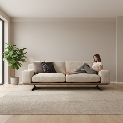 Canapé trois places Salon Design Moderne Meuble rembourré Canapé de luxe neuf