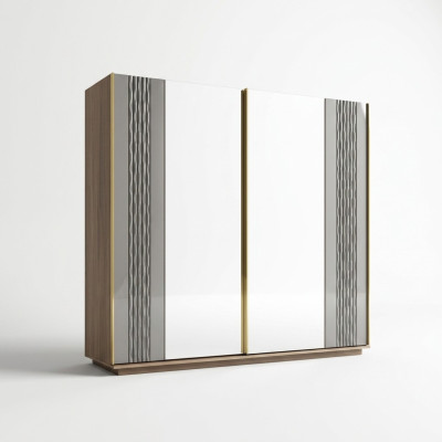Armoire de luxe en bois pour chambre à coucher design moderne.