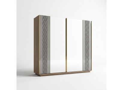Armoire de luxe en bois pour chambre à coucher design moderne.