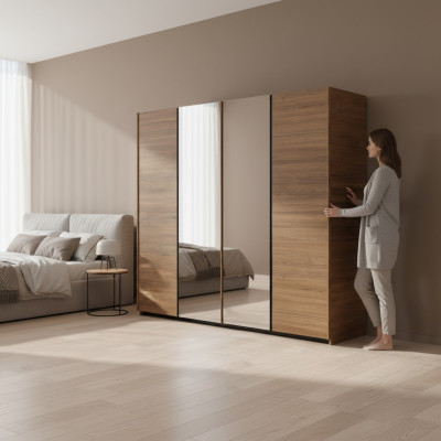 Chambre Armoire Moderne Mobilier en Bois Armoire Design de Luxe