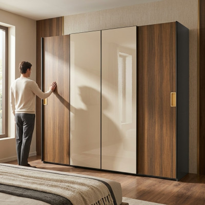 Armoire de luxe nouvelle chambre armoire moderne design de meubles en bois