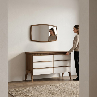 Meuble de chambre moderne avec miroir Armoire de luxe, nouveau mobilier.