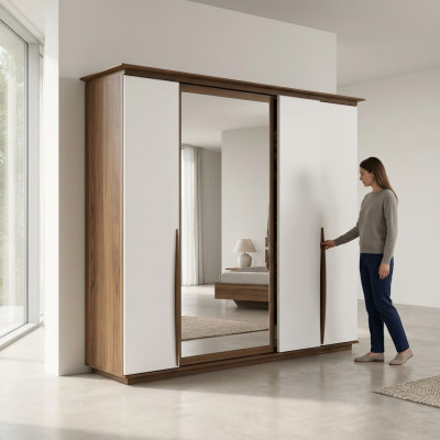 Garde-robe Luxe Armoire de chambre moderne Design de meubles en bois neuf
