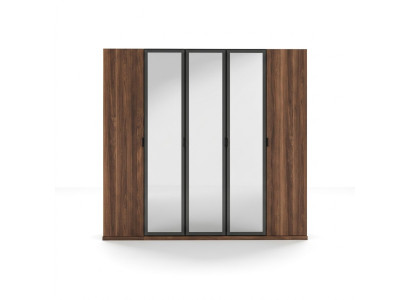 Armoire en bois brun chambre design moderne placard meuble.