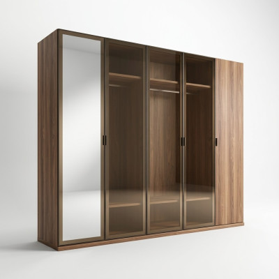 Armoire en bois de garde-robe moderne Armoire de luxe pour chambre à coucher Nouveaux meubles