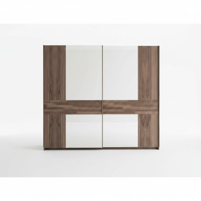 Armoire en bois de luxe Design moderne de chambre à coucher Armoire Portes vitrées