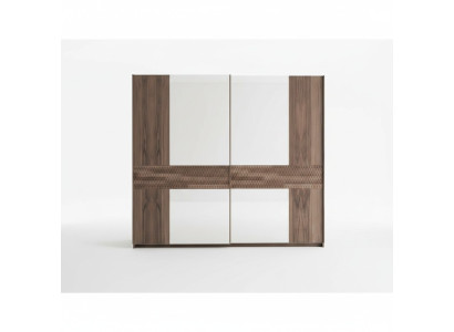 Armoire en bois de luxe Design moderne de chambre à coucher Armoire Portes vitrées