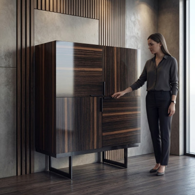 Salle à manger Armoire de luxe Design Buffet en bois Armoire moderne Mobilier