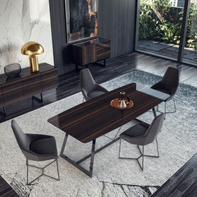 Table de salle à manger de luxe 4x chaises salle à manger Ensemble complet de nouveaux meubles Design moderne 5 pièces