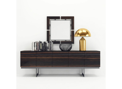 Buffet de salle à manger de luxe avec miroir, design moderne complet, commode