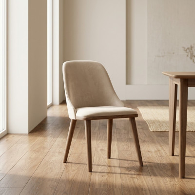Chaise moderne style salle à manger Mobilier de luxe en bois blanc Conception de chaises
