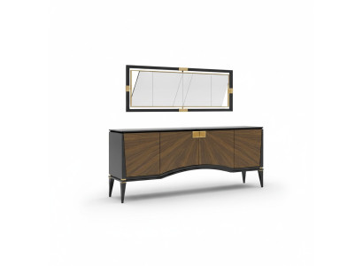 Ensemble de luxe pour la salle à manger Buffet avec miroir Design Mobilier moderne neuf