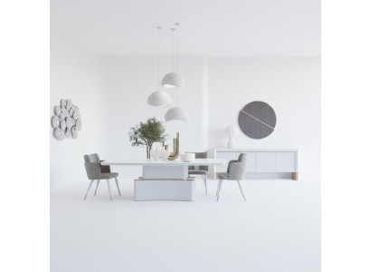 Luxuriöses Esszimmer-Set Esstisch Design Sideboard Modernes Möbel Essgruppe