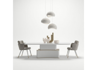 Design Salle à manger Complet Table à manger 7 pièces Moderne Buffet en bois Nouveau Vitrine