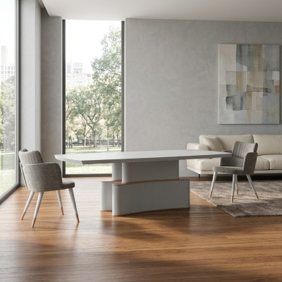 Salle à manger Design Table à manger Mobilier moderne Table blanche Nouvelles Tables de luxe 240x110